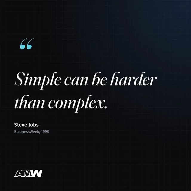 Quote from Steve Jobs: Instagram post made by the AMW social media team