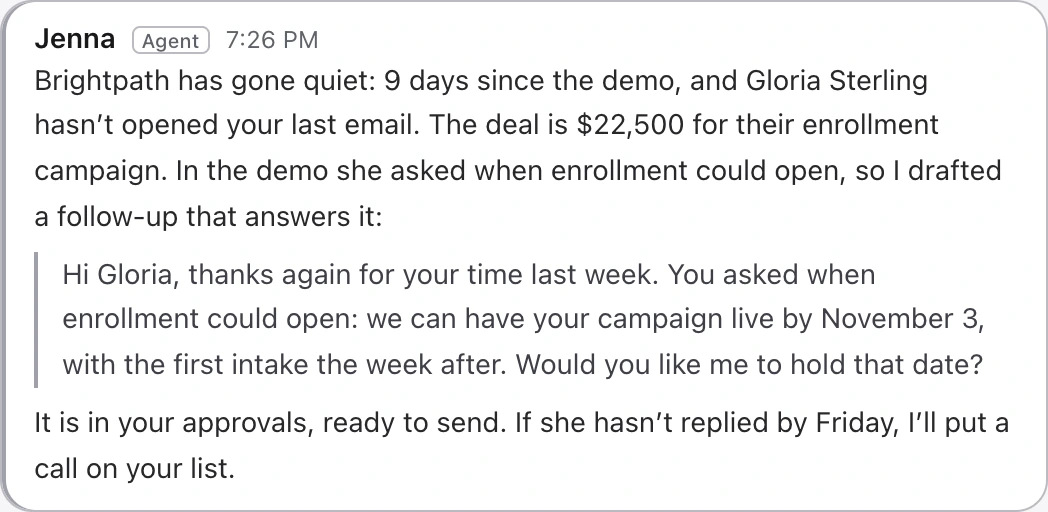 Jenna’s answer about Kestrel Orbital with the drafted follow-up